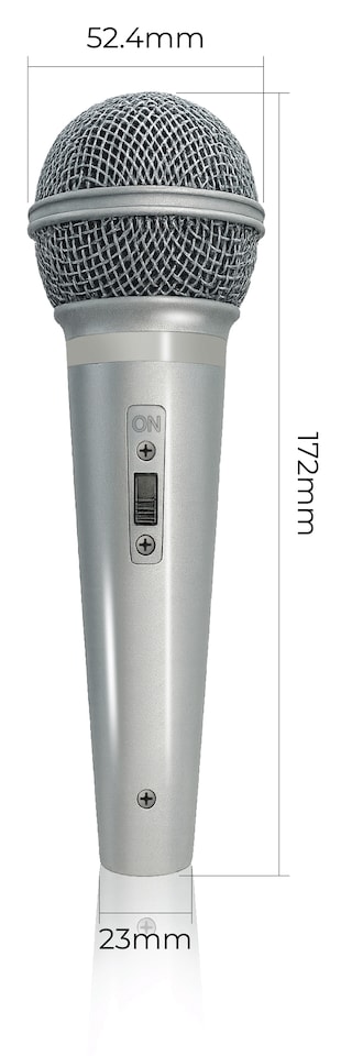 image 1 of Soundlab Dynamic Vocal Microphone With Fixed 3m 6.35mm Jack Lead Silver