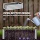image 5 of Outsunny Raised Garden Bed Elevated Planter Box for Flowers Silver | Silver | Silver | 1