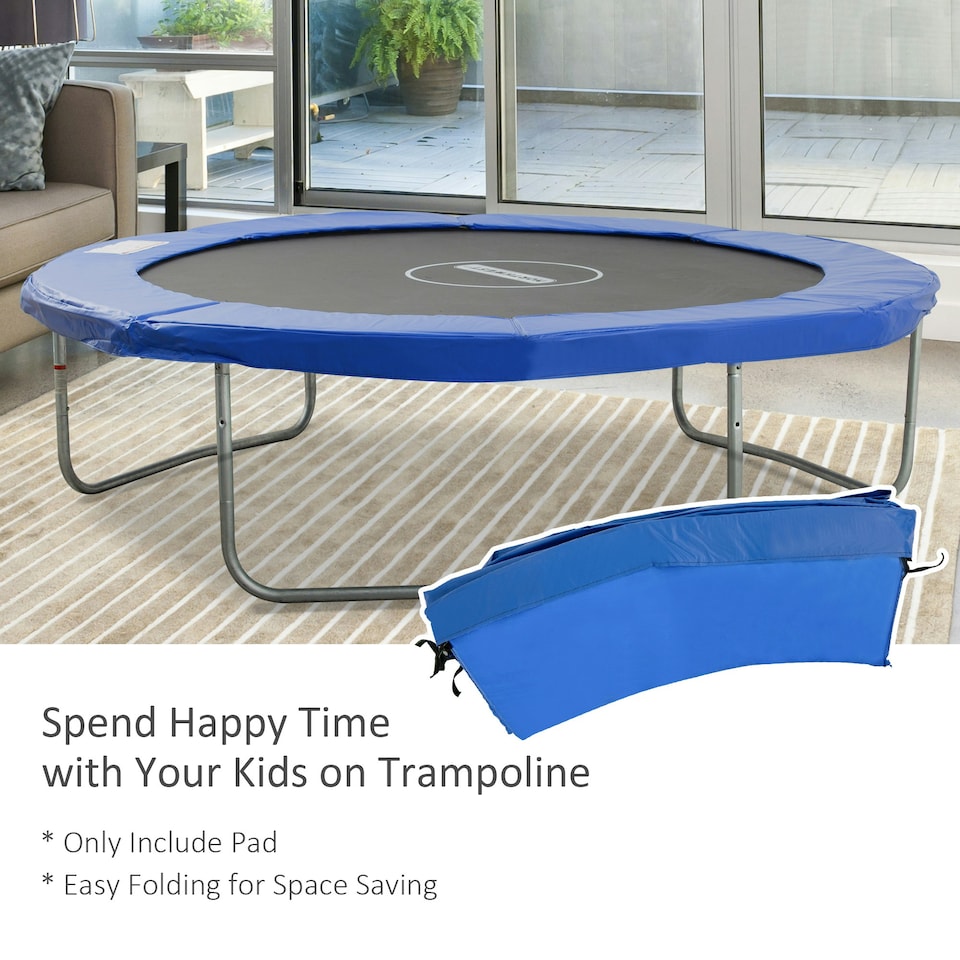image 1 of HOMCOM 10ft Trampoline Accessories Surround Pad Spring Cover Padding Blue