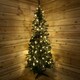 image 1 of 7FT 2.1m Indoor Prelit Breckenridge Pine Christmas Tree 200 Multi Action Warm White LEDs