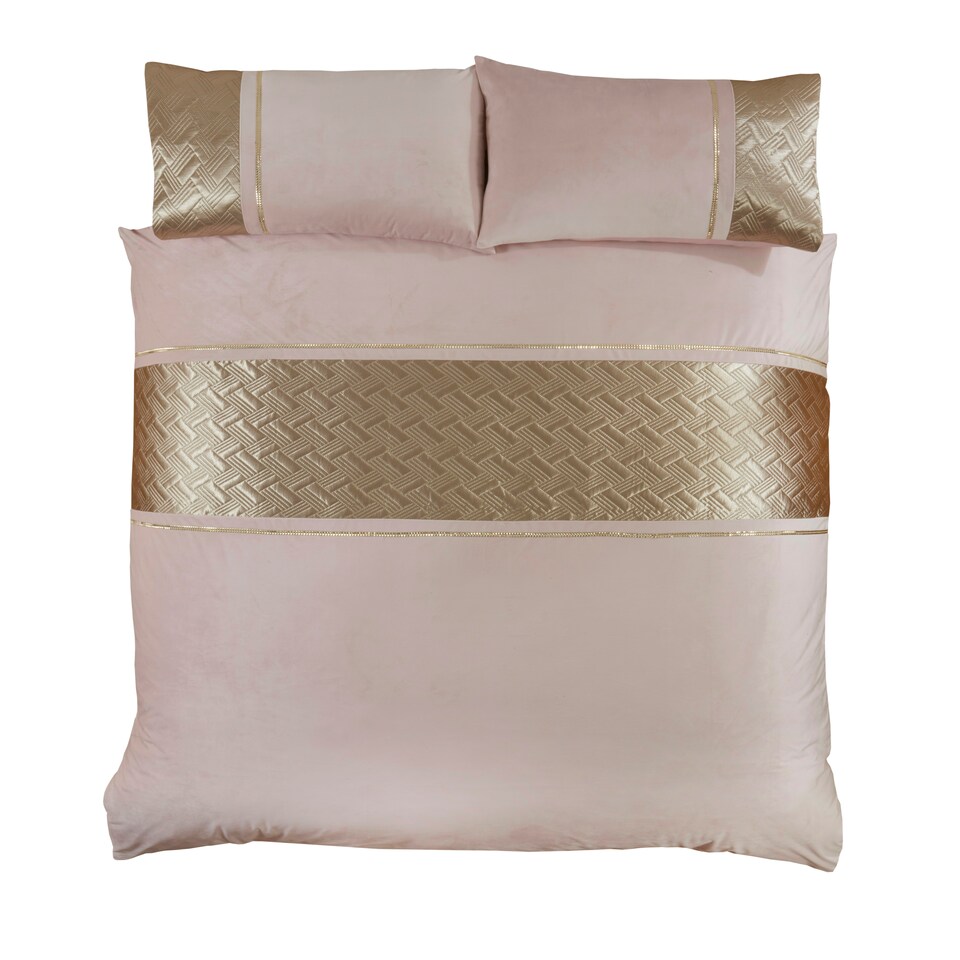 image 1 of Capri Polycotton Duvet Cover Set With Pillowcase Silver | Super King