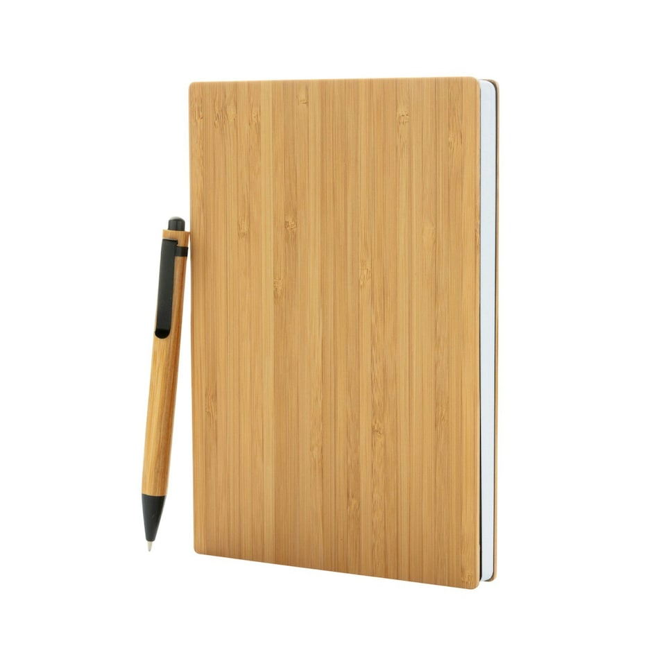 image 1 of XD Collection Bamboo A5 Notebook & Pen Set - Brown - One Size