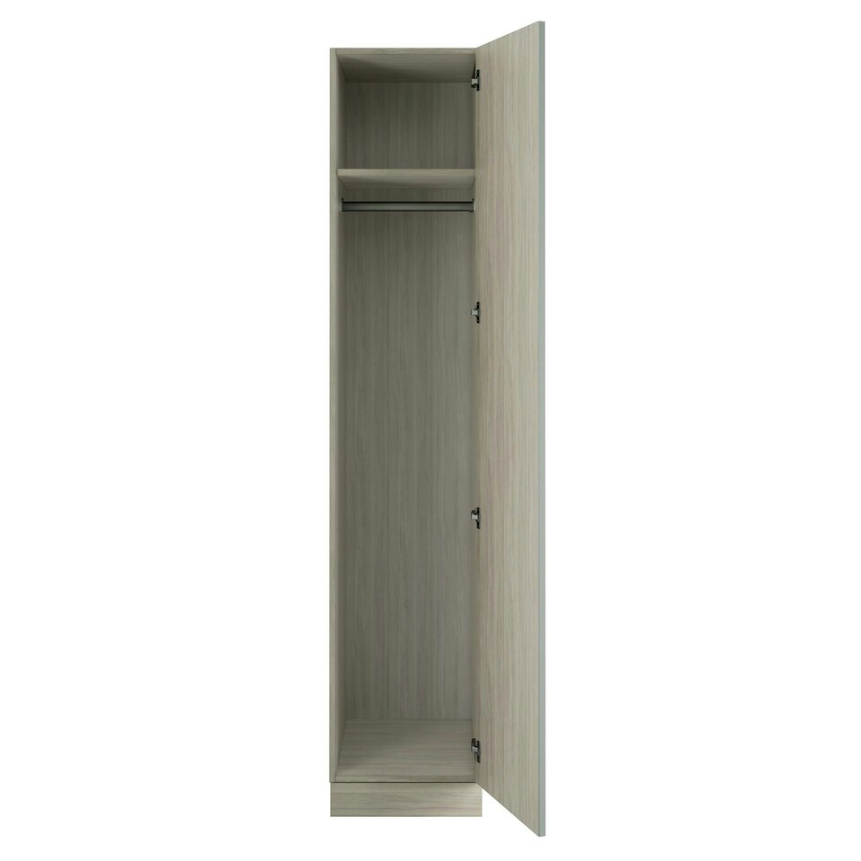 image 1 of Classic Square Panel Sage Green Single Wardrobe with Single Rail Green