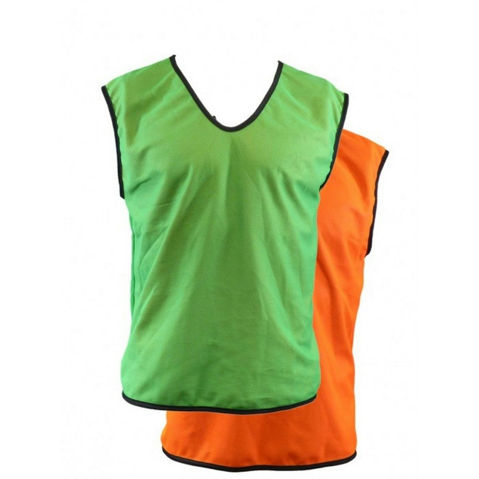 Carta Sport Unisex Adult Reversible Training Bib - Green/Orange - M