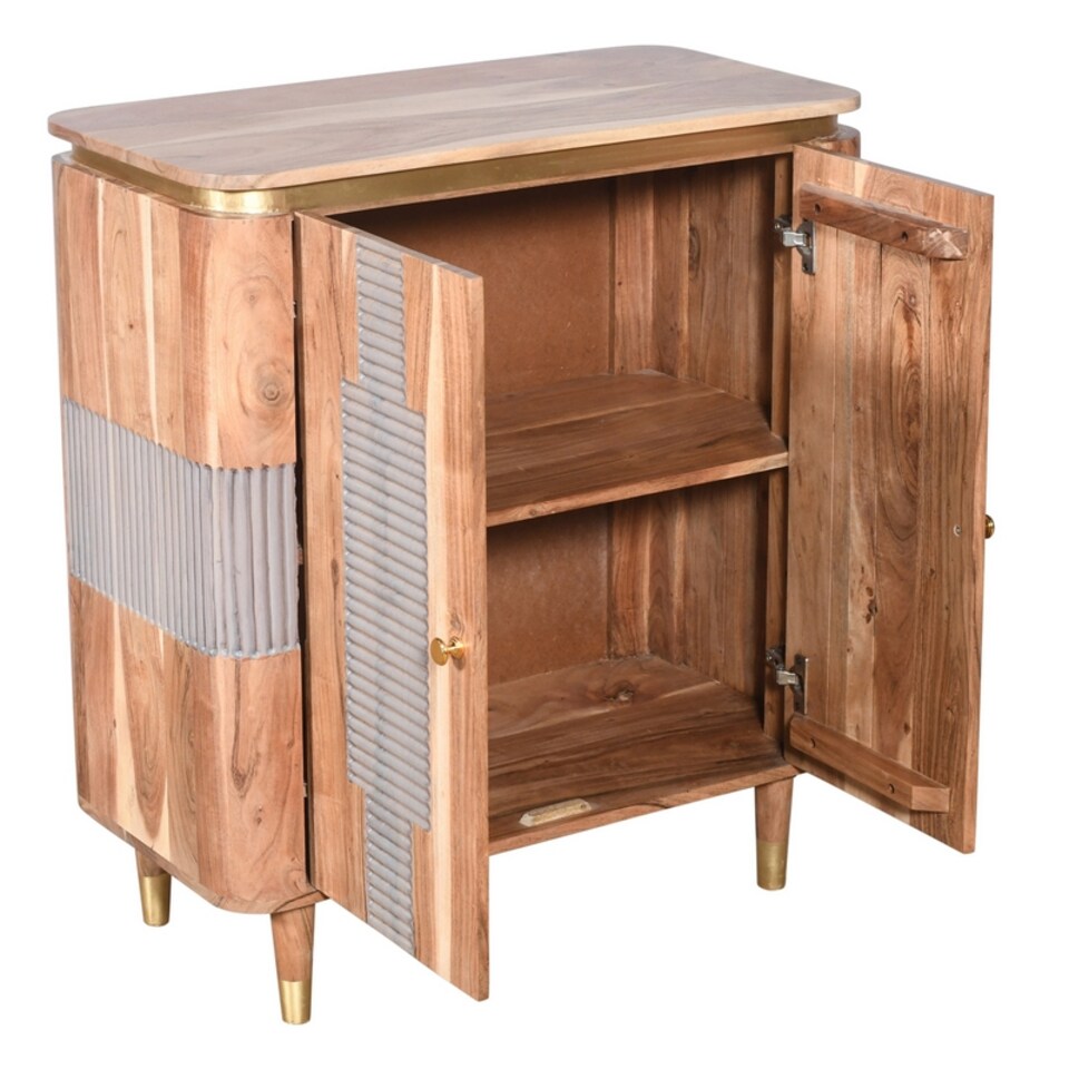 image 1 of Wilton 2 Doors Sideboard - Acacia Wood - L40 x W80 x H95 cm | Brown