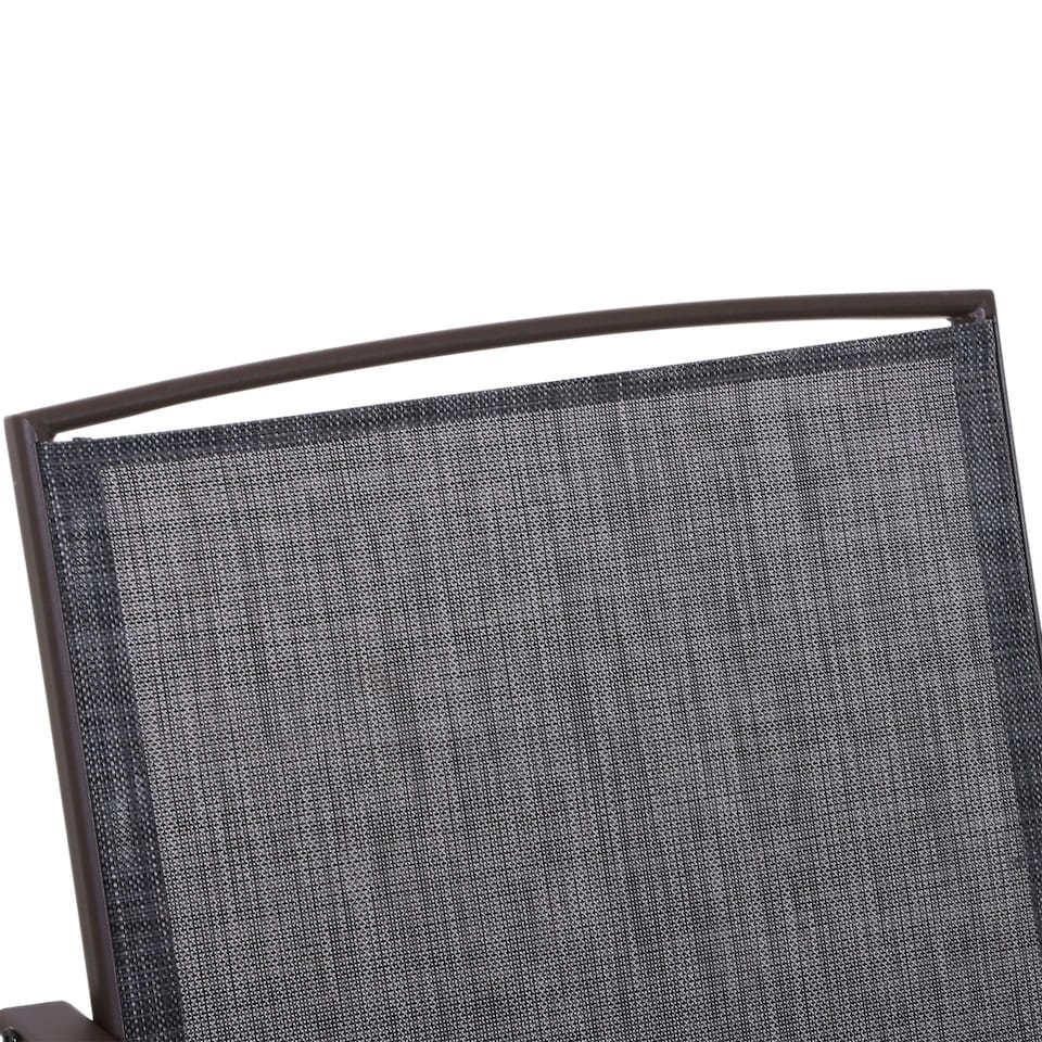 image 1 of Outsunny Double Glider Companion Rocking Garden Chairs Loveseat Grey and Brown