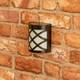 image 2 of ValueLights Set of 4 Diamond Black Outdoor Solar Wall Light Black