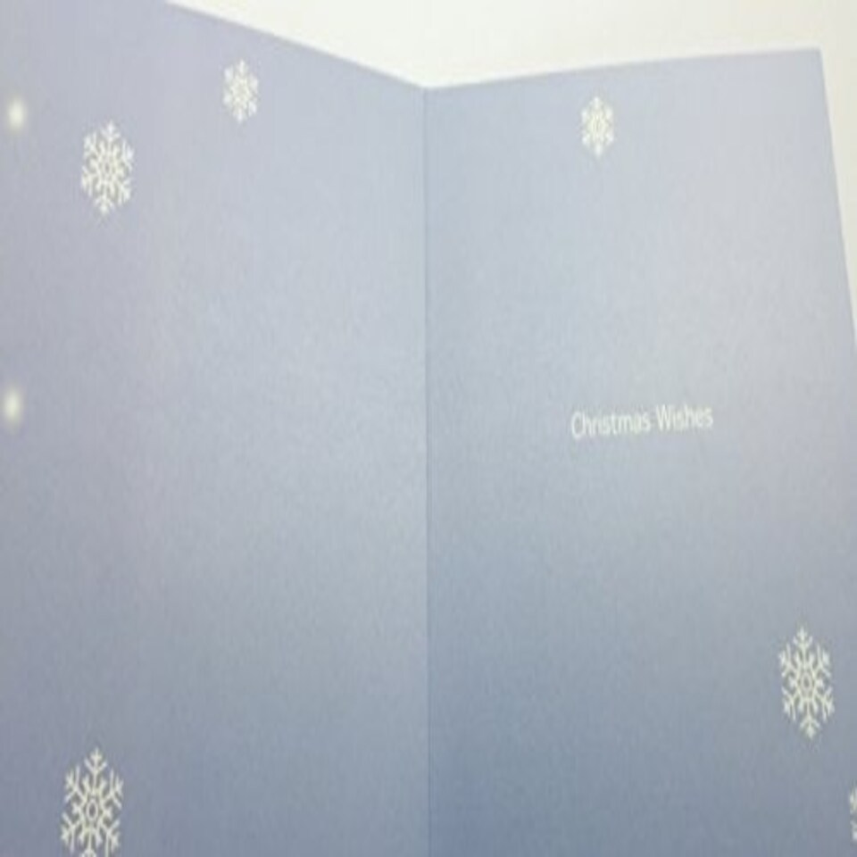 image 1 of 3D Holographic Up Close PUPPY IN SNOW Christmas Greeting Card