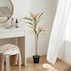 image 8 of HOMCOM 90 cm Artificial Cordyline Tree in Moss Effect Pot, Yellow