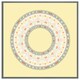 image 4 of Yellow circle ornament. round frame (Picture Frame) Brown | Oak | XS