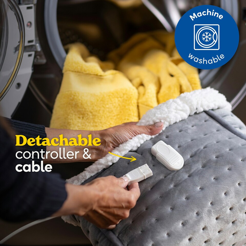 image 1 of Russell Hobbs Foot Warmer Electric Heater Grey with 3 Heat Settings & 2 Year Guarantee RHHSL1001