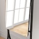 image 8 of HOMCOM Full Length Mirror, Free Standing Floor Mirror, Full Body Mirror with Adjustable Angle and Storage Shelf for Living Room, Bedroom, Hallway, 108  37cm, Black