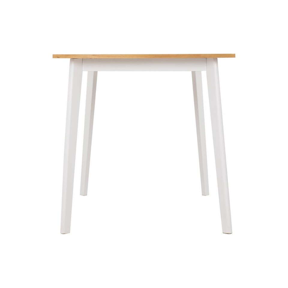 image 1 of Balfour Indoor 1 & 4 Dining Set - White - Oak Effect - Grey Fabric