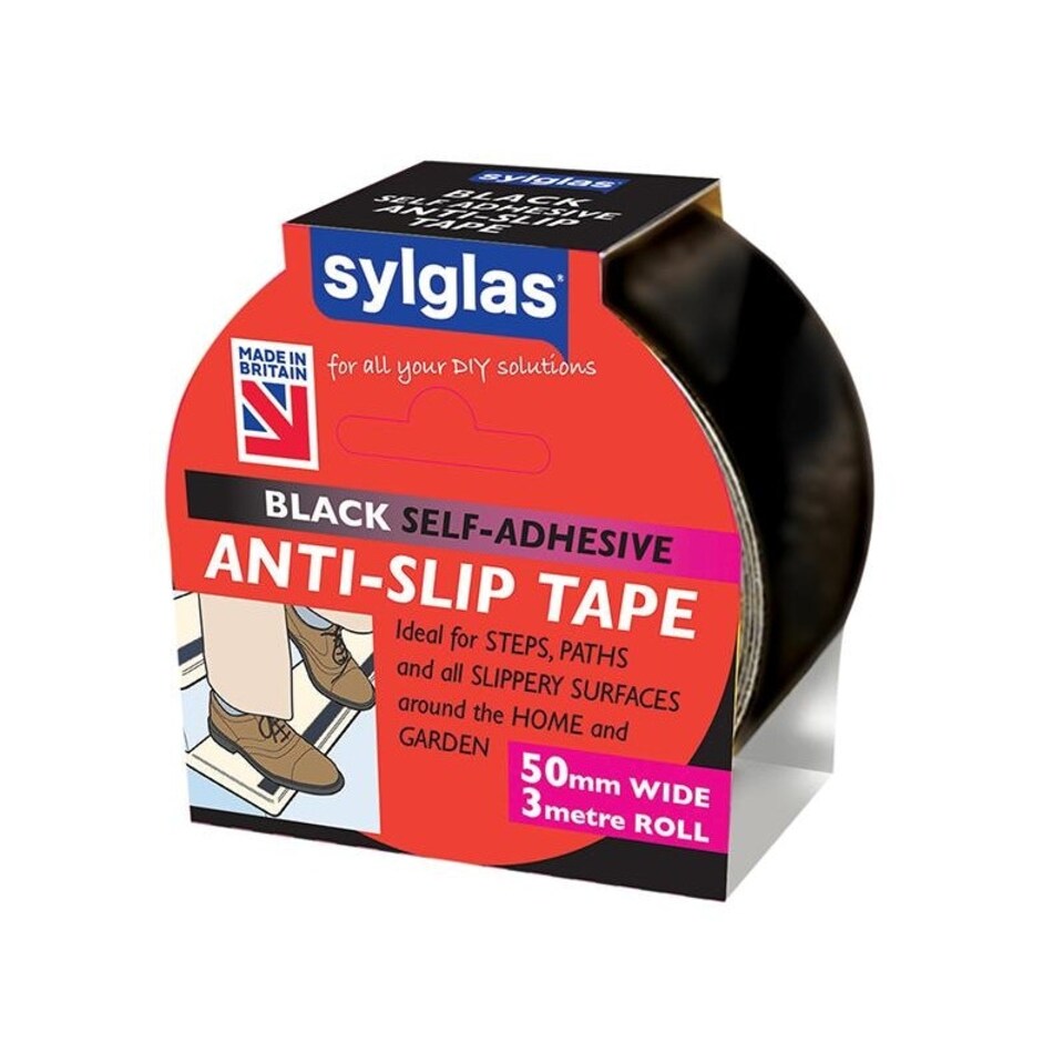 Sylglas Anti-slip Tape - Multi Colour - Black 50mm x 3m