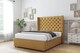 image 2 of Sloomy Dior Mustard Plush Divan Bed With Mattress No Drawers With 54" Wingback Headboard 3' Single | Gold | Mustard | Single | 1