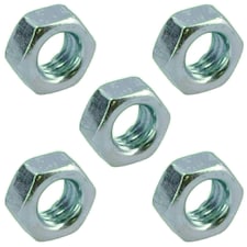 M4 x 0.7mm Hex Full Nut Fastener Hexagonal Metric Nuts Grade 8 Zinc Plated 5pk