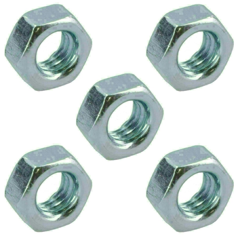 image 1 of M4 x 0.7mm Hex Full Nut Fastener Hexagonal Metric Nuts Grade 8 Zinc Plated 5pk