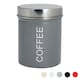 image 1 of Harbour Housewares Grey Round Metal Kitchen Sugar Canister Kitchen Caddy Kitchen Storage Containers Canisters