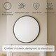 image 4 of Neo 70cm Black Round Metal Frame Wall Mirror Float Glass HD Reflection Anti Rust Moisture Proof Wall Mounted Bathroom Bedroom Hallway Living Room Vanity | Black | Black