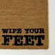 image 2 of Homescapes “Wipe Your Feet” Coir Double Door Mat Runner - 120 x 45 cm