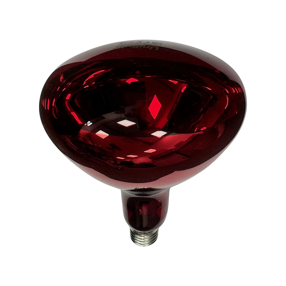image 1 of UniBulb Infra-Red Ruby Red Heater Lamp Light Bulb E27 300lm 250W 2000K - Pack of 1 | Red | Infra Red | 1