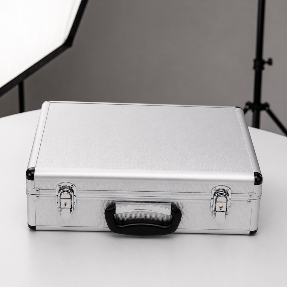 image 1 of Heavy Duty Aluminium Flight Carry Case Storage Lock Box Camera - 40x20x12.5cm | Silver | 1