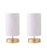 image 1 of ValueLights Francis Gold Touch Table Lamps White Shade and Bulb