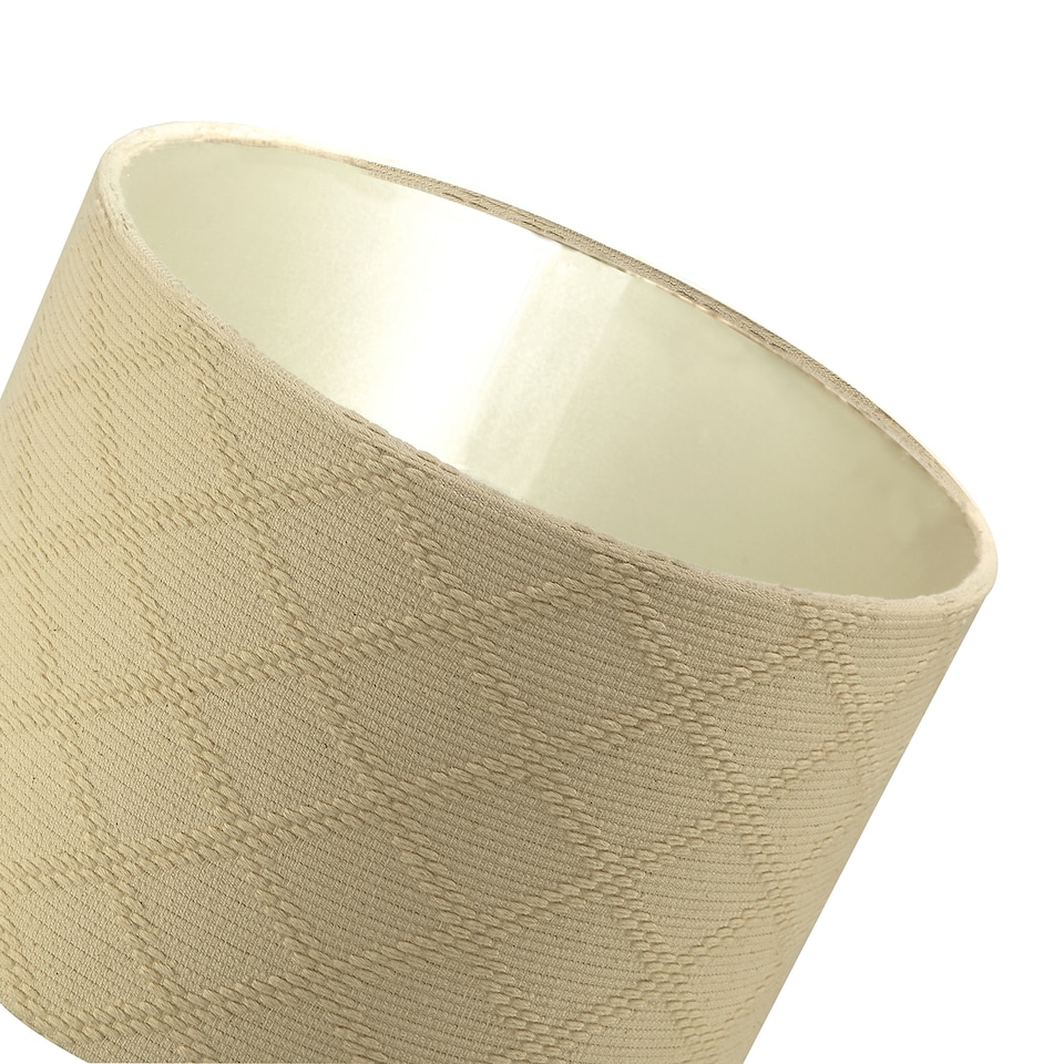 image 1 of Cream Shabby Chic Lamp Shade in Textured Jacquard Cotton Fabric | Cream | 10"