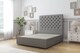 image 1 of Sloomy Mayfair Pewter Dumfries Divan Bed Base 2 Drawers Same Side With 26 Inch Strutted Headboard | Grey | Pewter | Double | 1
