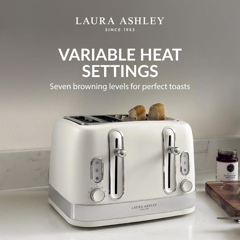 image 1 of Laura Ashley Kettle & Toaster Set Stainless Steel Bundle by VQ