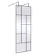 image 1 of Balterley Contemporary Wetroom Screen Aluminium - " Abstract Frame Wetroom Screen - FIX024 | Black | Matt Black
