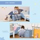 image 6 of HOMCOM Kids Wooden Toy Box Children Storage Chest Organiser Side Handle Blue Blue | 55 x 34 x 35.5cm