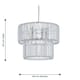 image 8 of Clint - Clear Acrylic Crystal Two Tier Easy Fit Pendant Shade | Clear | Chrome | Medium | 1