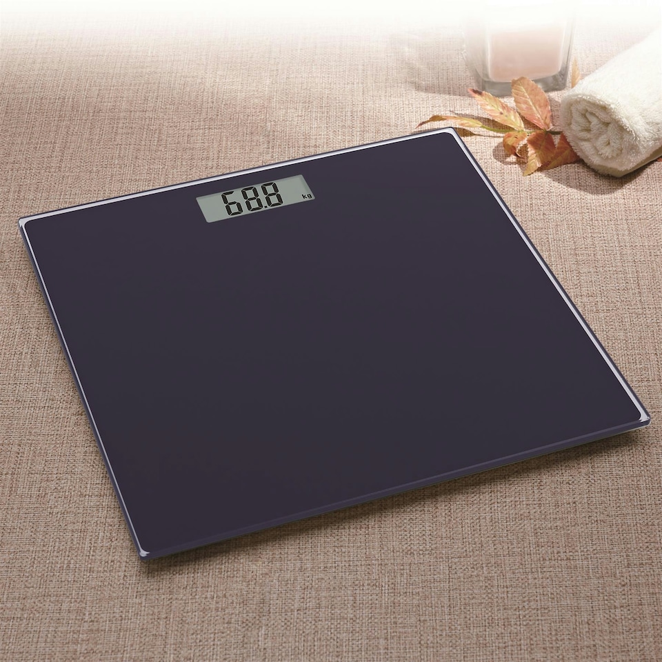 image 1 of Showerdrape Navy Blue Slimline Electronic Bathroom Scales