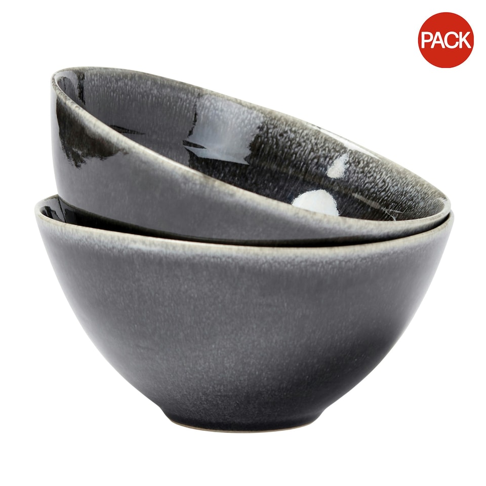 Vinga Nomimono Bowl (Pack of 2) - Black - One Size