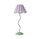 image 7 of ValueLights Wiggle Lilac Pleated Scallop Lamp Shade Moss Green Metal Table Lamp | Green | Purple