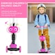 image 3 of Kids Kick Scooter, Three-Wheel Walker w/ Removable Adjustable Seat, Pink