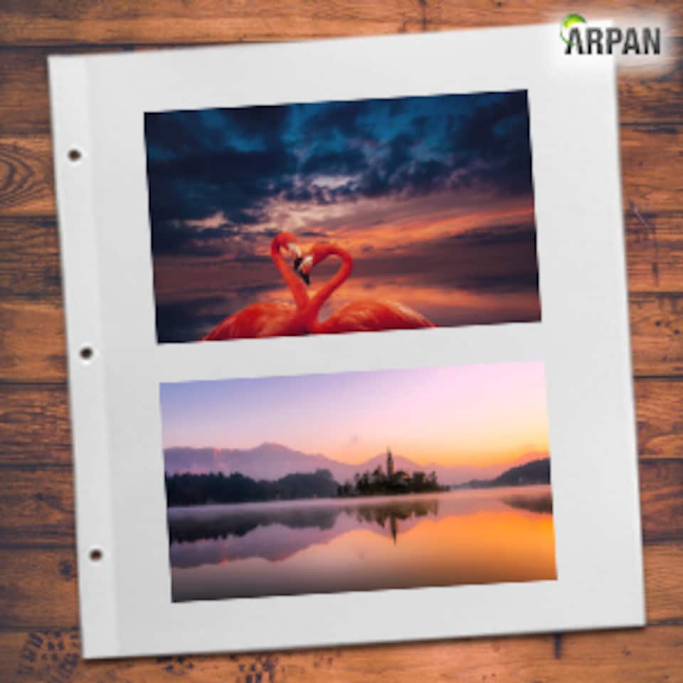 image 1 of ARPAN Extra-Large 3-Ring Binder Self Adhesive Photo Album – 20 Sheets / 40 Sides – Sticky Page Scrapbook Memory Album for Photos, Keepsakes & Special Occasions