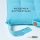 image 5 of Homescapes 4 x Seat Pads Luxury Cotton Indoor Outdoor Garden Dining Cushion Light | Blue | 40 x 40 cm | 4