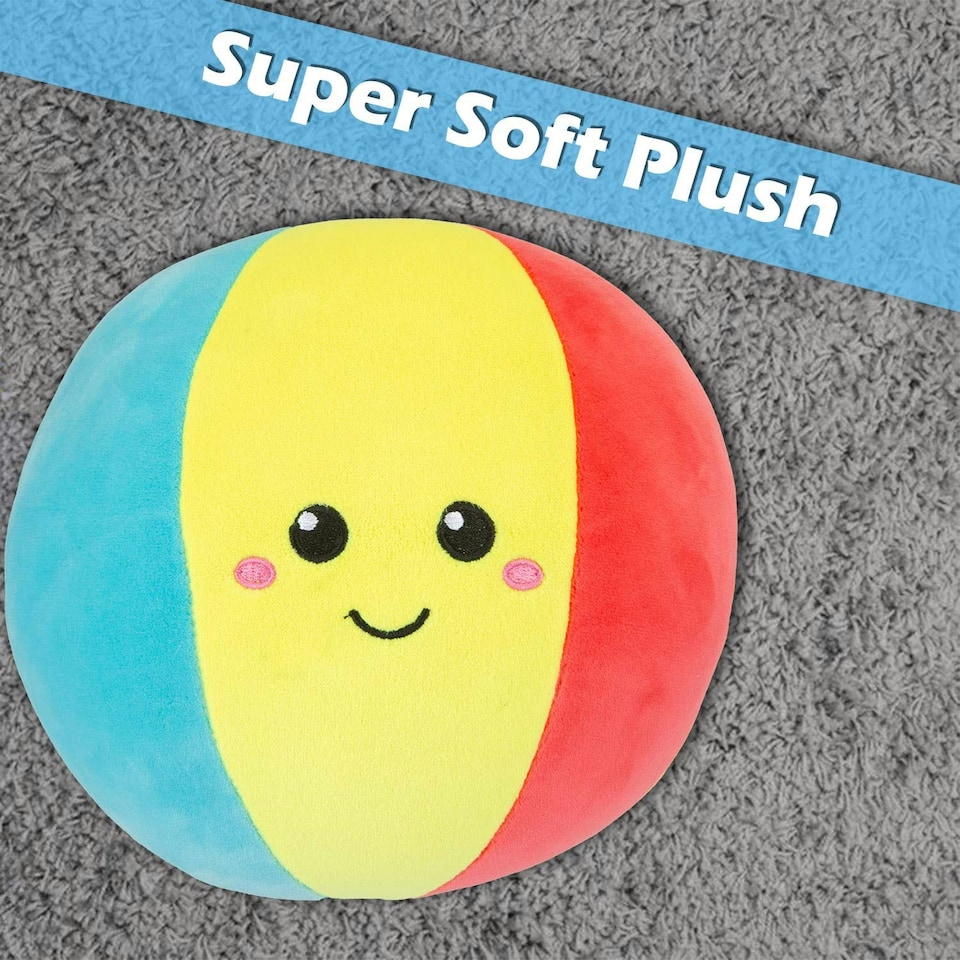 image 1 of Beach Ball Soft Toy Cute Plushie Huggable Cuddly Stuffed Toy 27cm Multi