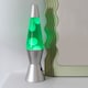 image 2 of ValueLights Razzo Lava lamp Clear Silver Illuminated Decoration and Integrated LED 1W Green Bulb