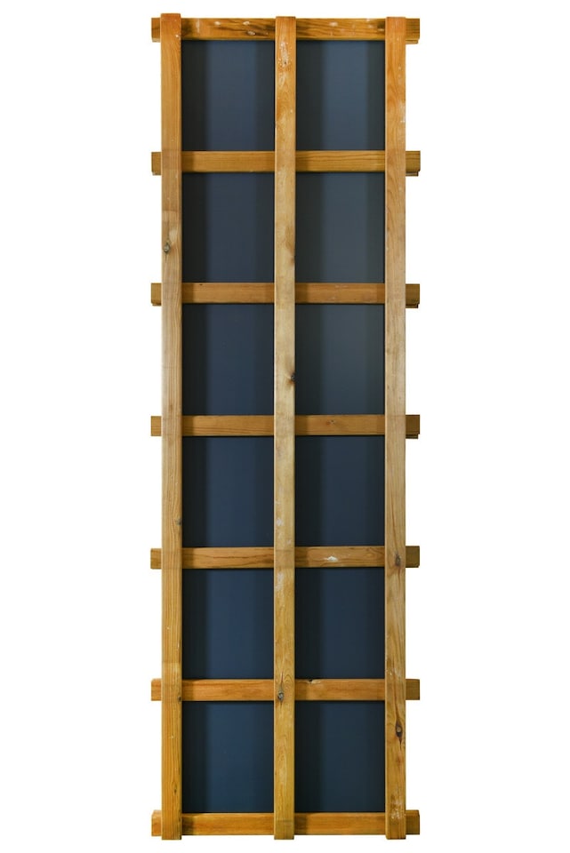 image 1 of The Trellis Garden Mirror - Large Wooden Wall Fence or Leaner Mirror 71" X 23" (179.5CM X 59.5CM). Scandinavian Red Wood | Multi