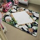 image 4 of Decorative Flowers On Navy Background (Rug) Multi | Small: 60x110cm
