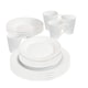 image 1 of 16 Piece Dinner Set Plain White Dinnerware Plates Mugs Home Tableware