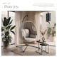 image 7 of Hanging Egg Chair Anika - with frame and extra thick seat cushion | Grey | light grey | One Size | 1