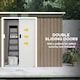 image 4 of Outsunny 9 x 4FT Metal Garden Storage Shed w/ 2 Door, Light Grey Wood Grain Grey