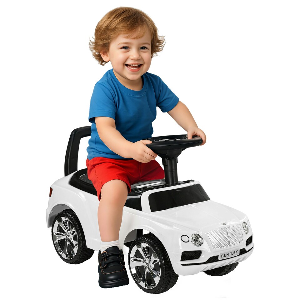image 1 of AIYAPLAY Bentley Licensed Ride on Car, Foot to Floor w/ Music Horn - White