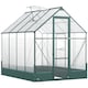 image 1 of Outsunny Walk-in Greenhouse Garden Polycarbonate Aluminium w Smart Window 6x6ft