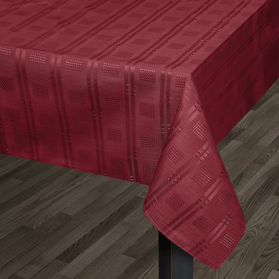 image 1 of Velosso Hampton Woven Jacquard Tablecloth - 52" x 52" Silver | Silver