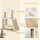 image 6 of PawHut Cat Tree Kitten Tower with Scratching Post Bed Perch Toy